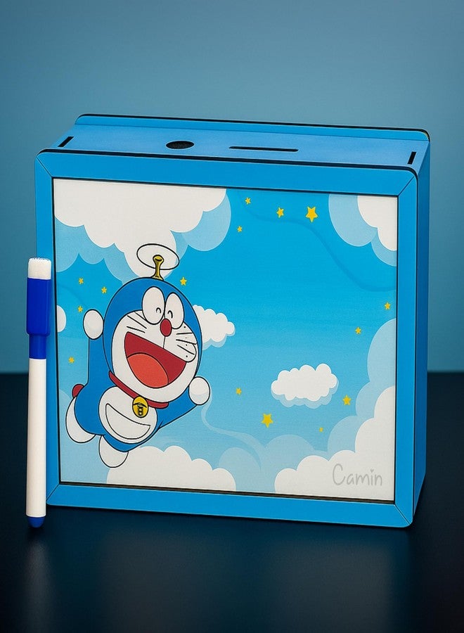 Camin Money Box with Savings Tracker, 1 Lakh Goal Piggy Bank, Cash Collection Bank with Savings Chart (Doraemon, 1L) - Image 1
